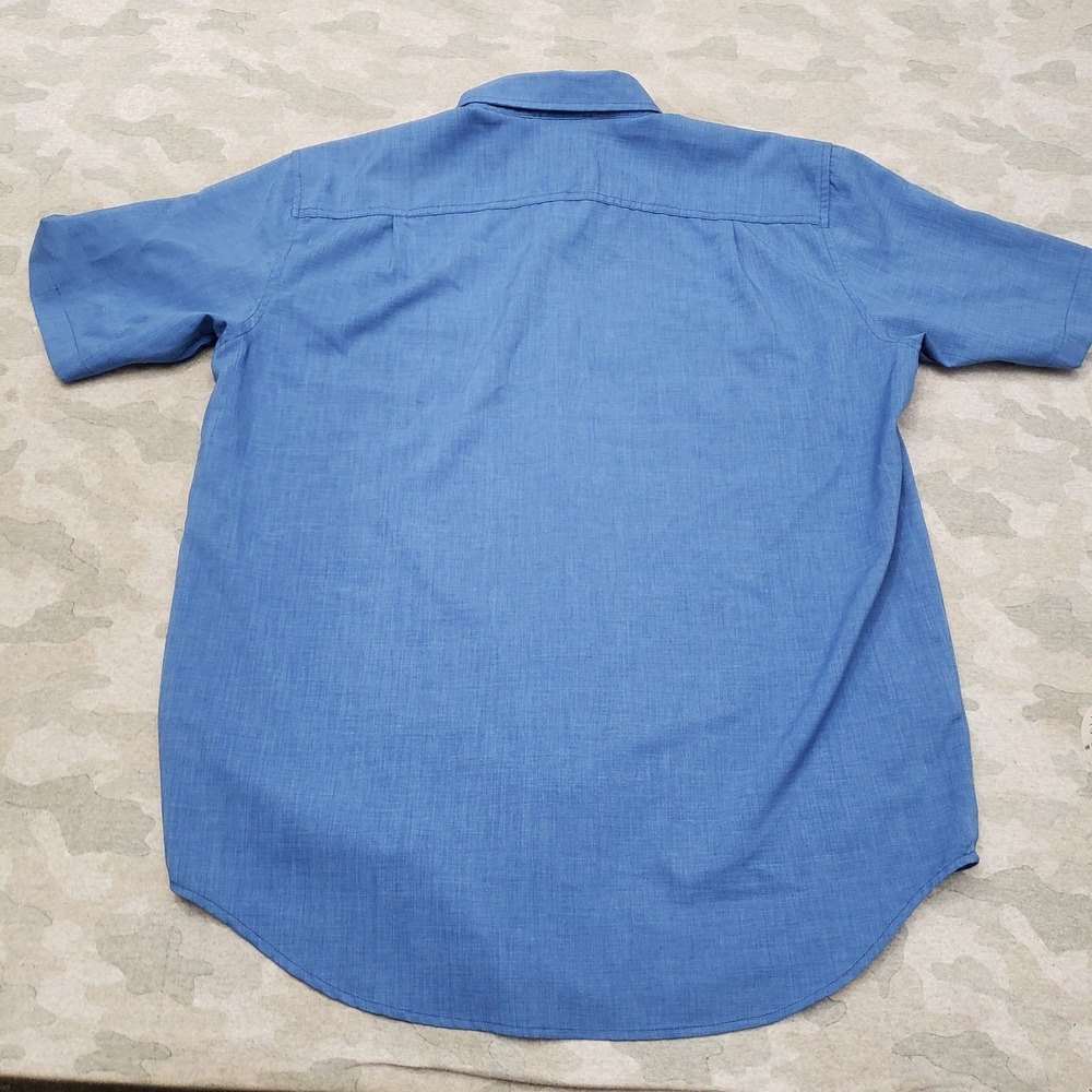 Orvis Shirt Mens Large Blue Pockets Short Sleeve Button-Up Outdoors - Picture 7 of 10